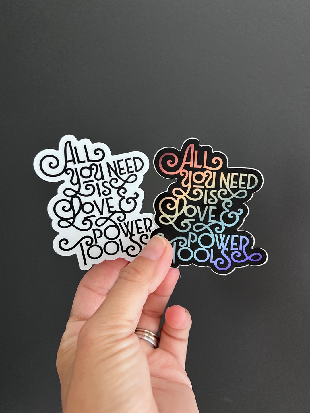 Love & Power Tools Sticker: Weatherproof Vinyl Maker Decal - Etsy