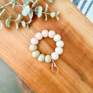 Personaliza tus colores llavero con dedo / llavero mini pulsera / llavero de cuentas de silicona / llavero con cuentas / llavero pulsera personalizado