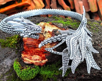 Elaborate detailed 3d metal dragon costume necklace choker prop , dragon around the neck , Jormungandr world serpent best  mother's day gift