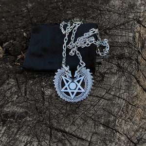 Tiamat world serpent mother dragon necklace , ancient Babylonian primordial chaos goddess of the sea , anti cosmic energies Azerate totem