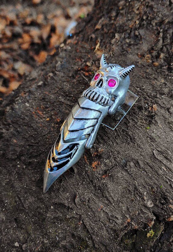 Demon Claw Ring Articulated , Full Finger 3d Armour Ring , Chaos