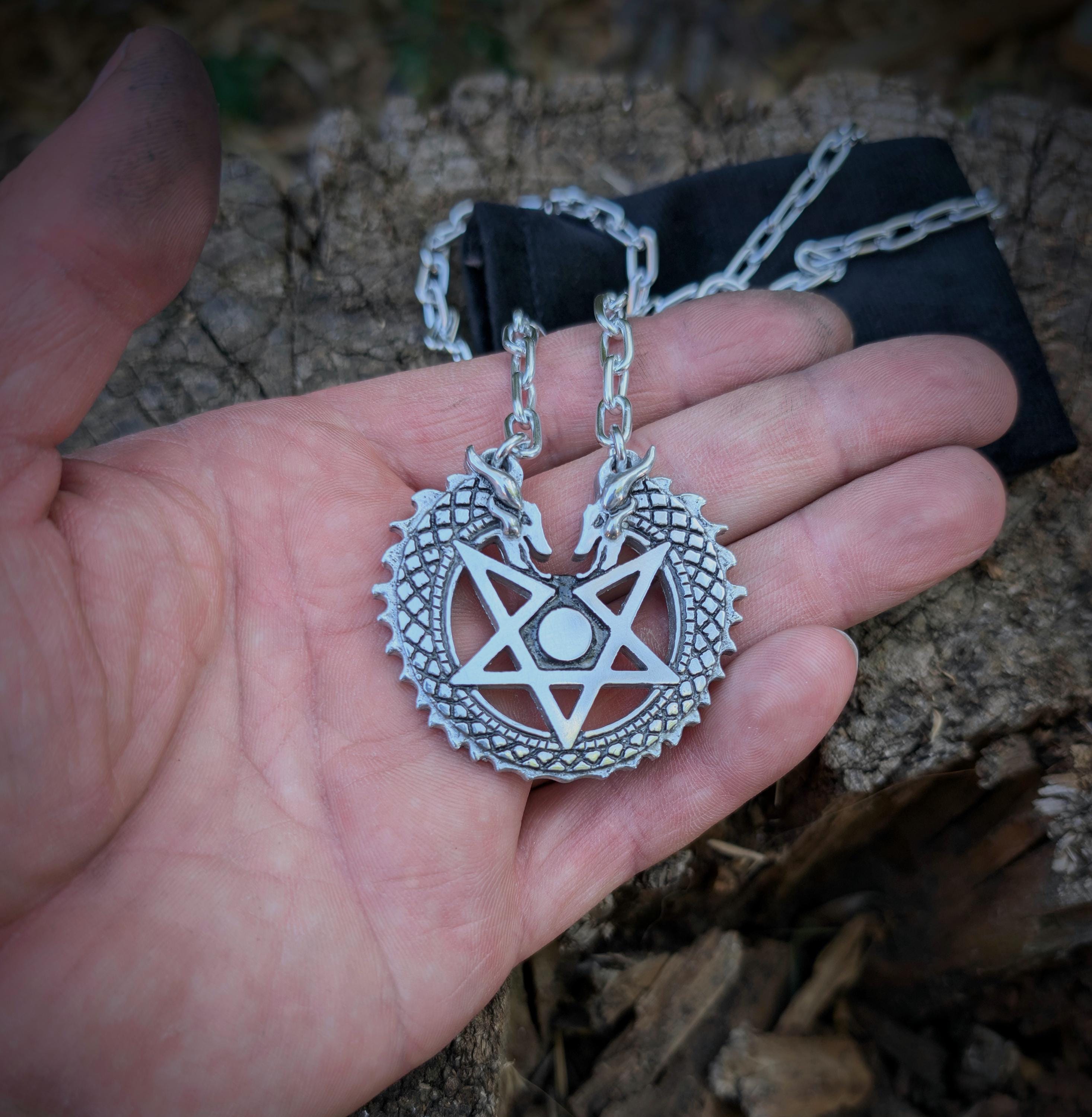 Azerate Necklace Tiamat Mother Dragon Pendant , Babylonian