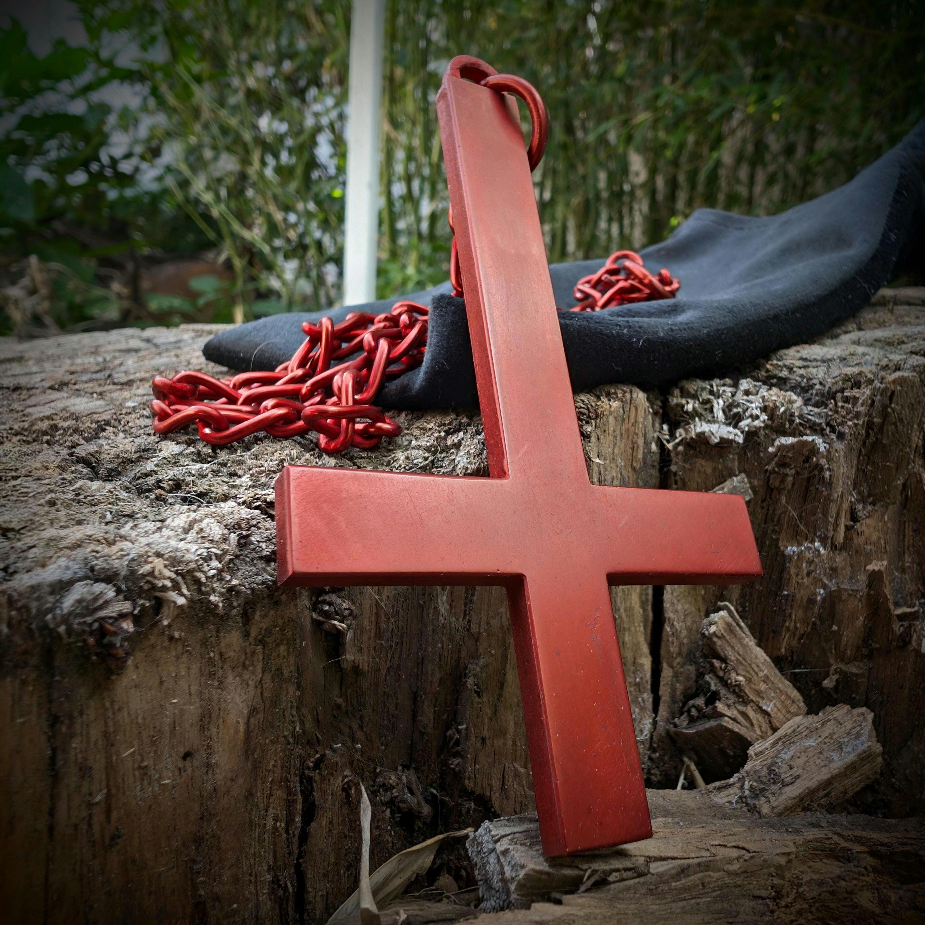 Upside Down Cross Necklace Large - Etsy