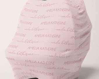 Personalized Baby Car Seat Cover - Name Car Seat Cover - Nursing Cover - Highchair cover - Shopping Cart cover - Monogram Car Seat Cover