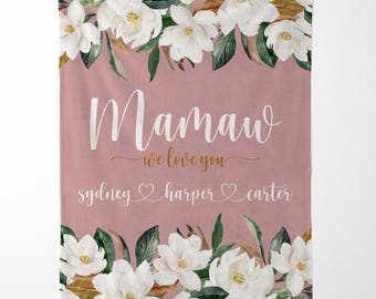 Personalized Grandparent Blanket - Personalized Grandma Blanket - Grandparent Gift - Grandkid Blanket - Gifts for Grandma - Grandma Gift