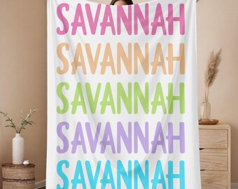 Baby Blanket, Kid Blanket, Name Blanket Personalized, Toddler Name Blanket, Plush Blanket, Baby Shower Gift, Kid Gift
