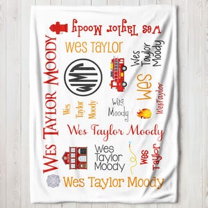 Kocyk FireTruck - Kocyk dla niemowląt Fire Truck - Spersonalizowany kocyk dla niemowląt - Kocyk dla niemowląt Firemen - Prezent dla wozu strażackiego - Prezent dla strażaka - Strażak