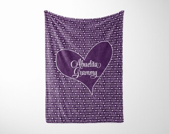 Personalized Grandparent Blanket - Personalized Grandma Blanket - Grandparent Gift - Grandkid Blanket - Gifts for Grandma - Grandma Gift