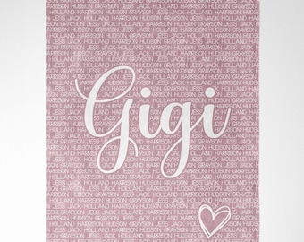 Personalized Grandparent Blanket - Personalized Grandma Blanket - Grandparent Gift - Grandkid Blanket - Gifts for Grandma - Grandma Gift