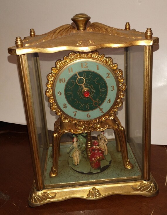 Vintage Motion Clock United Clock Corp Brooklyn NY4 Dancers Etsy