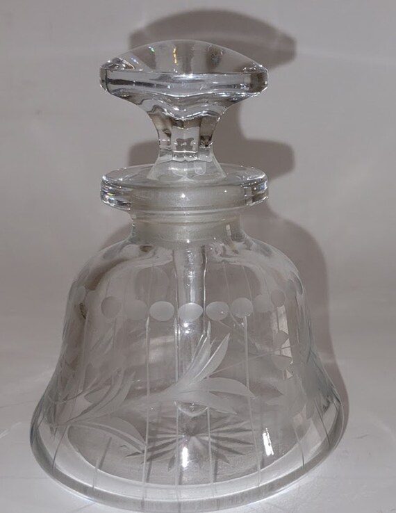 Vintage Pairpoint ? Intaglio Etched Glass Perfume… - image 3
