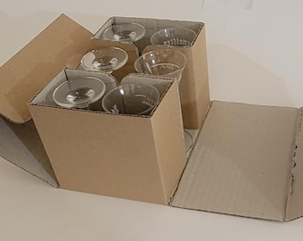 Set of 6 Jagermeister-Glaser Shotglasses 2 CL in Original Box-Very Good Condition