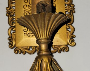 Vintage Mid-Century Modern Lite Trend Halo Decorative Metal Gold Colored Wall Sconce Fixture