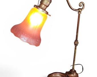 Gorgeous Antique Boudoir Table Desk Lamp