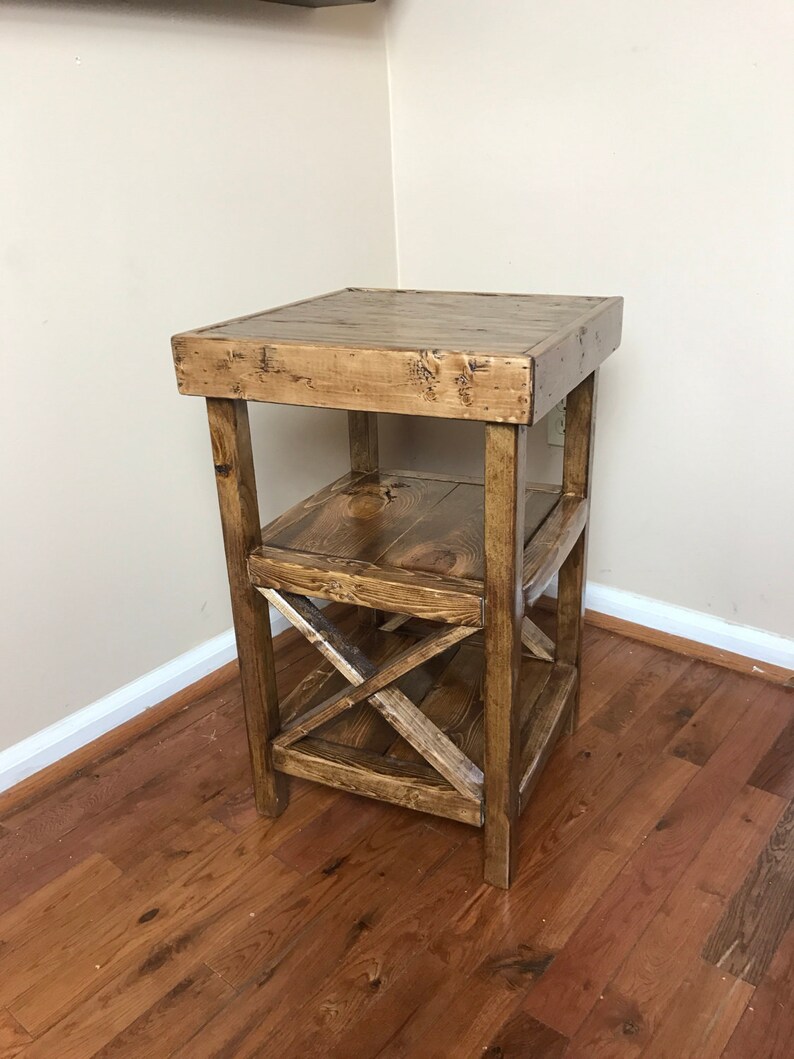 Farmhouse 3 Tier Side Table Bedside Table Accent Table Etsy