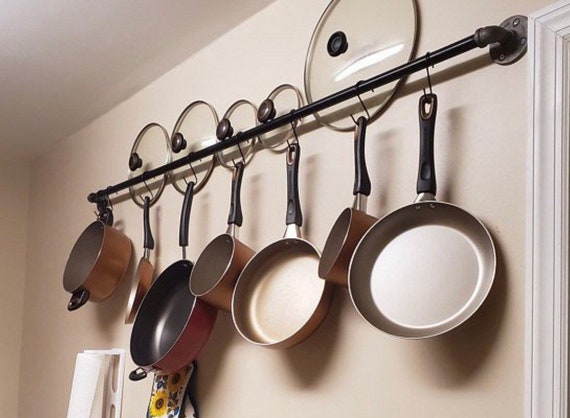 hanging pot rack decorating ideas