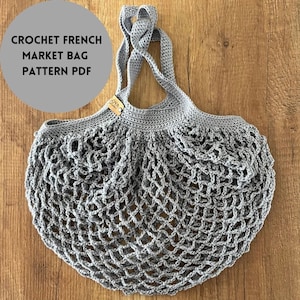 French market bag pattern PDF / Instant Download / Crochet Eco Friendly Market Bag / Farmer&#39;s Market Mesh Bag / Beach Bag /Printable Pattern