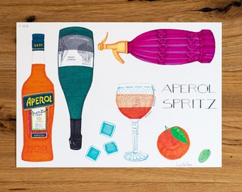 Aperol Spritz Illustrated Recipe