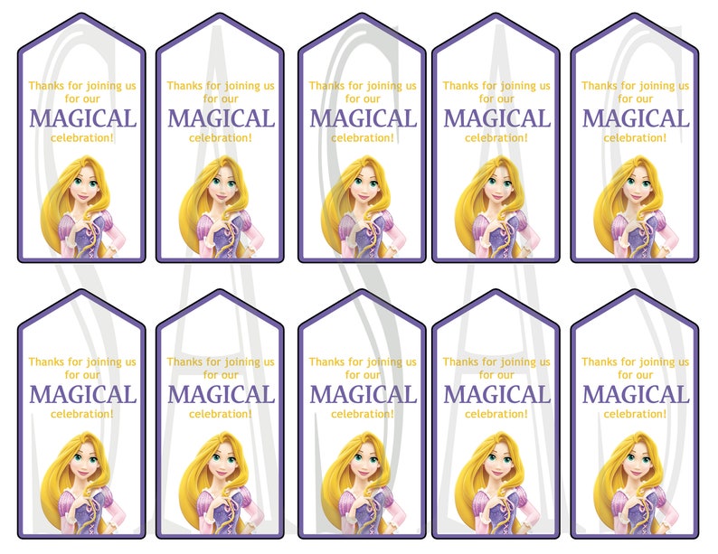 Disney Tangled Rapunzel Birthday Party Decorations Gift Bag Etsy