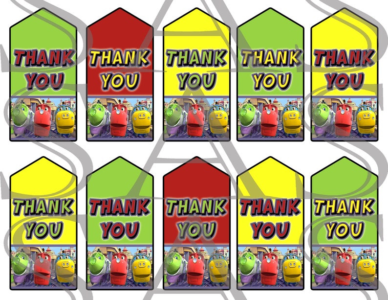 Chuggington The Train Birthday Party Decorations Gift Bag Tag Etsy