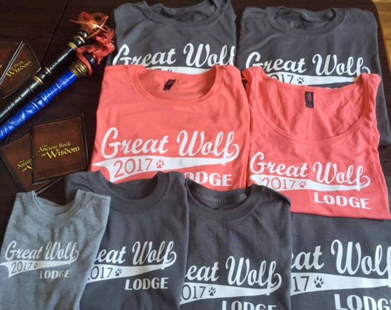 Great Wolf Lodge Vacation TShirts Short Sleeve Tees Etsy Great Wolf Lodge Vacation TShirts Short Sleeve Tees Etsy