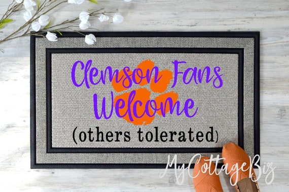 Door Mat Clemson Tigers Funny Custom