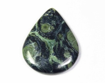 Kambaba Jasper Pendant 43x29x4MM Smooth Plain Pear Shape Cabochon Gemstone Pendant