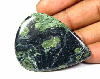 Kambaba Jasper Pendant 43x29x4MM Smooth Plain Pear Shape Cabochon Gemstone Pendant