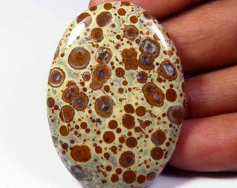 Asteroid Jasper Gemstone Cabochon Oval Shape 22 x 42 x 5 mm Natural Asteroid Jasper Cabochon Jewelry Making Flat back Gemstone #3637
