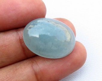 100 /% Natural Aquamarine Cabochon Gemstone 35.80 Carat Wonderful Aquamarine Cabochon Gemstone Beautiful Aquamarine Gemstone 21x11 MM