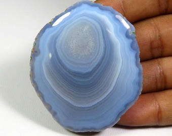 Agate Slice Druzy Geode Agate For Necklace Natural Slice Druzy Agate Gemstone Blue Slice Agate Geode Cabochon Top Rare! 264 Cts MX-4053