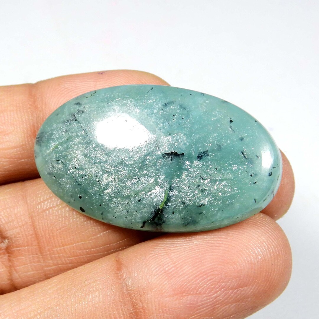 Elegant! Natural Green Sparkle Amazonite. Amazonite Cabochon. Green ...