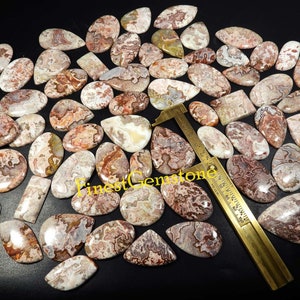 Rosita Jaspis edelsteen. Epische ~ Rosita jaspis cabochon. Natuurlijke Rosita Jaspis Groothandel Lot 250 cts 7 stuks Rosita Jaspis Crazy Lace voor sieraden