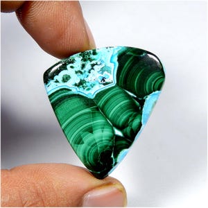 Incrível! Crisocola Malaquita. Pedra preciosa verde azul crisocola malaquita. Joias de cabochão de crisocola malaquita natural. 52 Cts KB-10008