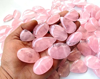 Natural Rose Quartz Gemstone. Beautiful! Pink Rose Quartz Cabochon. Mix Shape Rose Quartz Crystal Wholesale Price Lot 2500 Cts 44 Pcs Loose.