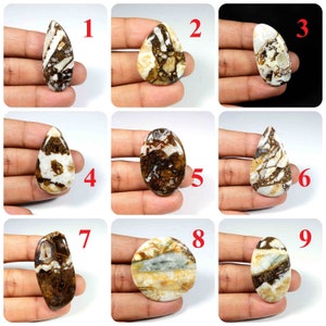 Natürliches Wildes Pferd Jaspis Edelstein. Brauner Wildpferde Jaspis. Wildes Pferd Jaspis Cabochon. Mix Form Wild Jaspis lose. Variation- B