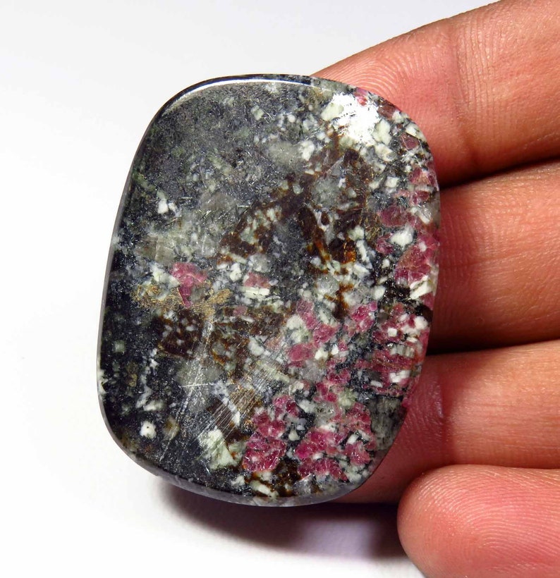 Top Quality Eudialyte Gemstone,Natural Eudialyte Cabochons,Eudialyte Loose stone,Eudialyte Semi precious 73Cts 38X30x6MM KB-4495