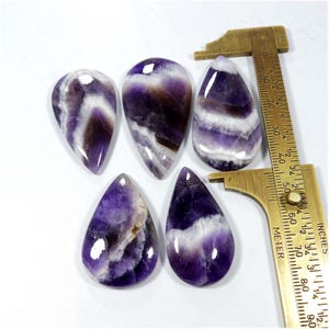 Amethyst Lace Achat. Lila Amethyst Lace Achat Cabochon. Natürlicher Amethyst Edelstein. Großhandel Lot 5 Stück 228 Cts Amethyst Lose. KB-10504