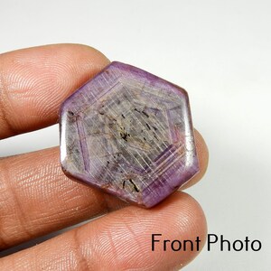 Natural Trapiche Ruby Slice Gemstone Star Ruby Cabochon Loose For Jewelry Making 68Cts KB-11699