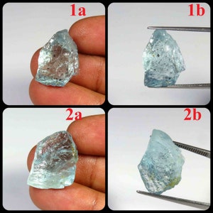Unique~ Aquamarijn Raw Ruw. Natuurlijke aquamarijn edelsteen. Hemelsblauw aquamarijn ruw. Aquamarijnkristal los voor sieraden. Variatie: