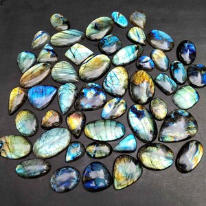 Multi Blue Labradorite Gemstone. Multi Flash Labradorite Cabochon. Natural Labradorite Wholesale Lot 100 Pcs 5000Cts Labradorite Spectrolite