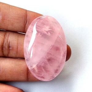 Rose Quartz Gemstone. Natural Pink Rose Quartz. Massive! Rose Quartz Cabochon. 46x31 mm Oval Shape Rose Quartz Jewelry Use. 119 Cts KB-8840