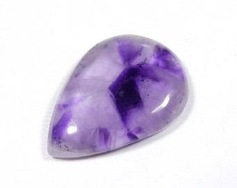 Charmant ! Améthyste étoilée naturelle. Pierre précieuse améthyste violette. Cabochon violet améthyste. Utilisation de bijoux en améthyste de guérison en forme de poire de 39 cts KB-9842