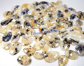 Natürliche Tiger Dendrit Achat Edelstein Cabochon Für Wire Wrapping 112 Stück Groß Lot 5000Cts