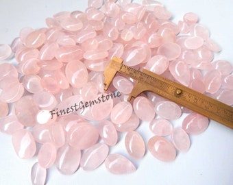 Rose Quartz Cabochon. Classy!! Natural Pink Rose Quartz Gemstone. Polished Rose Quartz Wholesale Lot Oval Shape Loose Jewelry Use. KB-RQ1