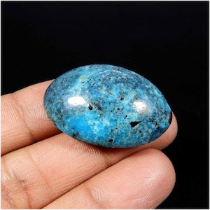Natuurlijk turkoois. Perzische turkooizen cabochon. Hemelsblauwe turkoois edelsteen. 34 x 23 mm ovale Firoza turkoois losse sieraden 60 kt KB-9059