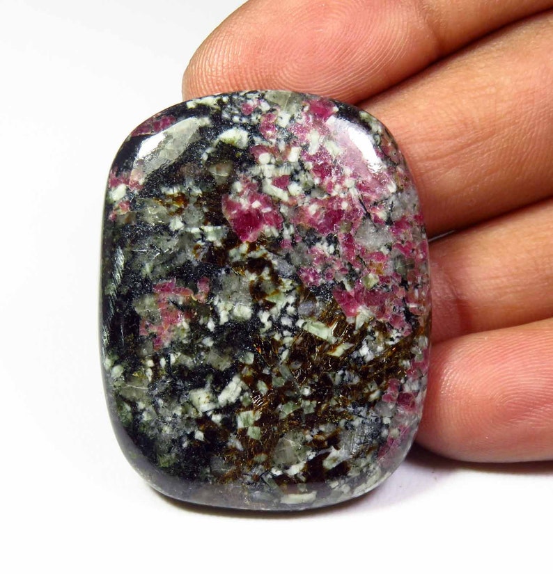 Top Quality Eudialyte Gemstone,Natural Eudialyte Cabochons,Eudialyte Loose stone,Eudialyte Semi precious 73Cts 38X30x6MM KB-4495