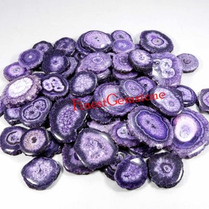 Druzy cabochon op zonnekwarts. LEUK! Paarse zonnekwarts edelsteen. Paarse Solar Druzy-groothandel. Zonnekwarts voor sieraden 1 tot 80 stuks
