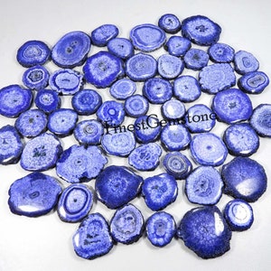 Blauwe zonnekwarts edelsteen. Druzy cabochon op zonnekwarts. SCHITTEREND! Blauwe zonnekwarts groothandel. Solar Druzy voor sieraden 1 tot 80 stuks