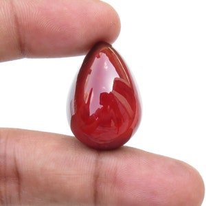 Granato essonite naturale. Fantastico! Granato essonite cabochon. Granato essonite gemma. Granato a forma di pera sfuso per gioielli. 49 carati KB-1182